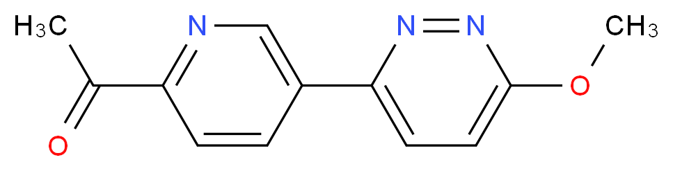 1-[5-(6-methoxypyridazin-3-yl)pyridin-2-yl]ethan-1-one_分子结构_CAS_1333222-24-4