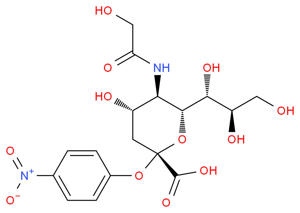 2-O-(p-Nitrophenyl)-α-D-N-glycolylneuraminic Acid_分子结构_CAS_1000890-36-7)