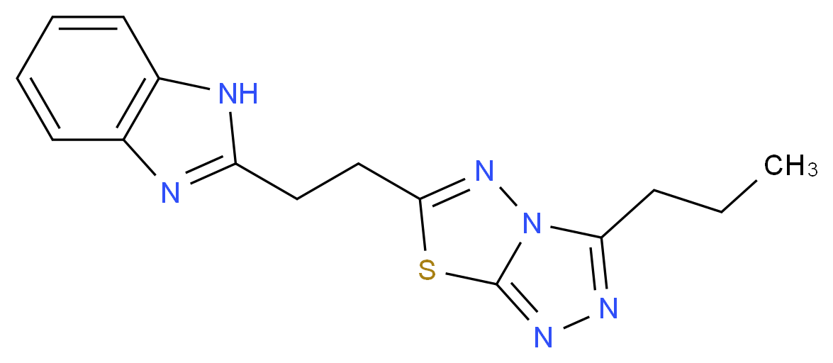 2-[2-(3-propyl[1,2,4]triazolo[3,4-b][1,3,4]thiadiazol-6-yl)ethyl]-1H-benzimidazole_分子结构_CAS_)