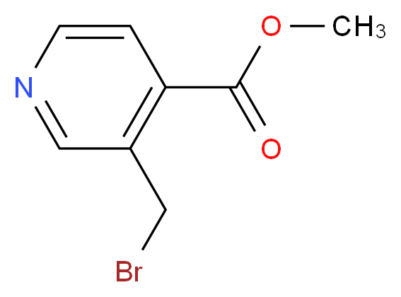 3-(BROMOMETHYL)-PYRIDINE-4-CARBOXYLIC ACID METHYL ESTER_分子结构_CAS_116986-10-8)