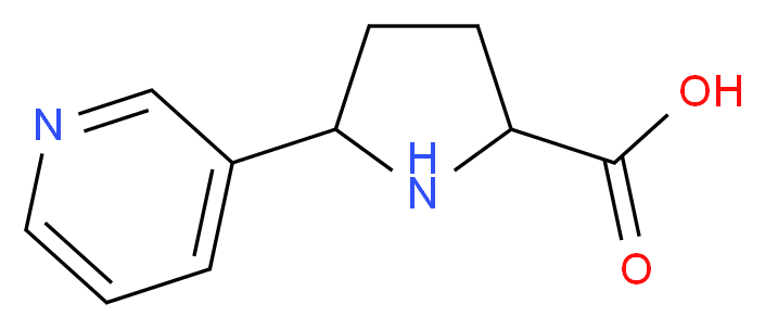 5-(pyridin-3-yl)pyrrolidine-2-carboxylic acid_分子结构_CAS_3562-11-6