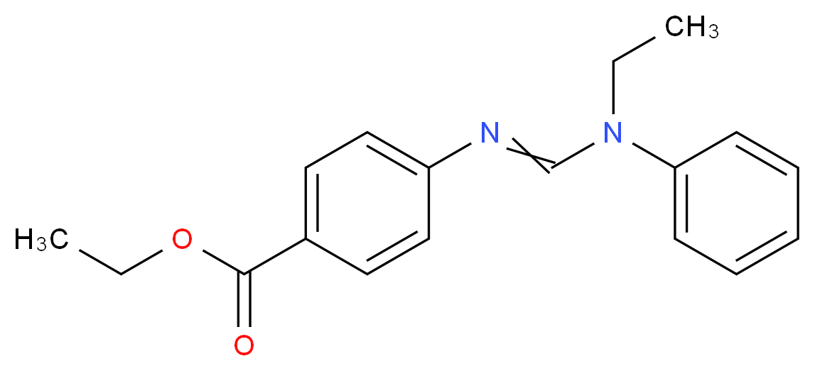 ethyl 4-{[(N-phenylethylamino)methylidene]amino}benzoate_分子结构_CAS_65816-20-8