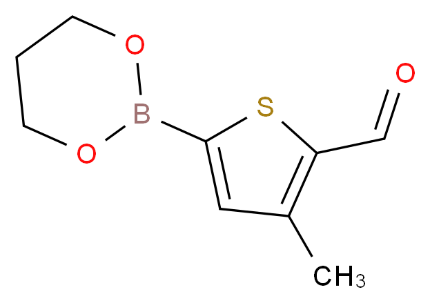 5-(1,3,2-dioxaborinan-2-yl)-3-methylthiophene-2-carbaldehyde_分子结构_CAS_374537-98-1