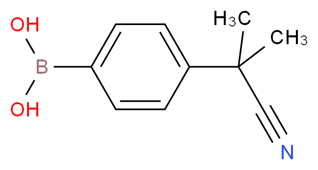 [4-(1-Cyano-1-methylethyl)phenyl]boronic acid_分子结构_CAS_850568-67-1)