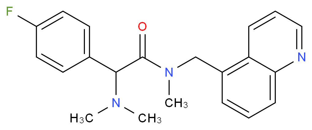 2-(dimethylamino)-2-(4-fluorophenyl)-N-methyl-N-(5-quinolinylmethyl)acetamide_分子结构_CAS_)