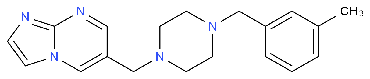 6-{[4-(3-methylbenzyl)piperazin-1-yl]methyl}imidazo[1,2-a]pyrimidine_分子结构_CAS_)
