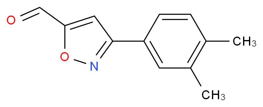 3-(3,4-dimethylphenyl)-1,2-oxazole-5-carbaldehyde_分子结构_CAS_885273-72-3