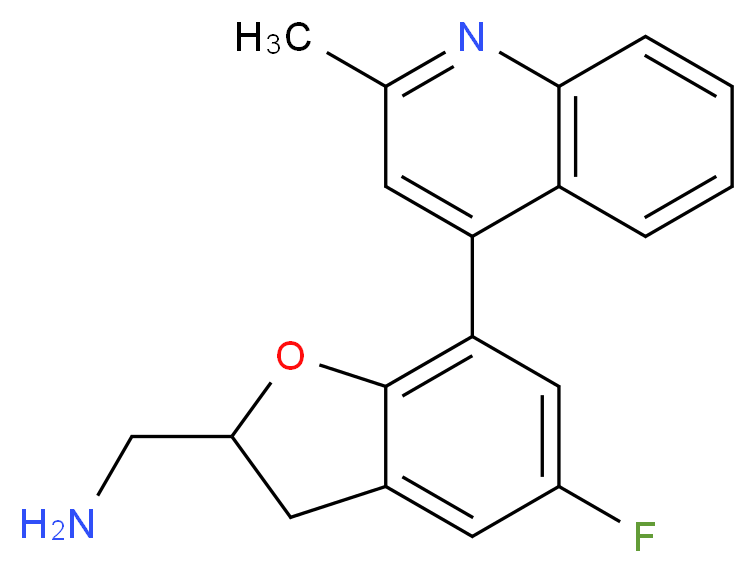 1-[5-fluoro-7-(2-methylquinolin-4-yl)-2,3-dihydro-1-benzofuran-2-yl]methanamine_分子结构_CAS_)