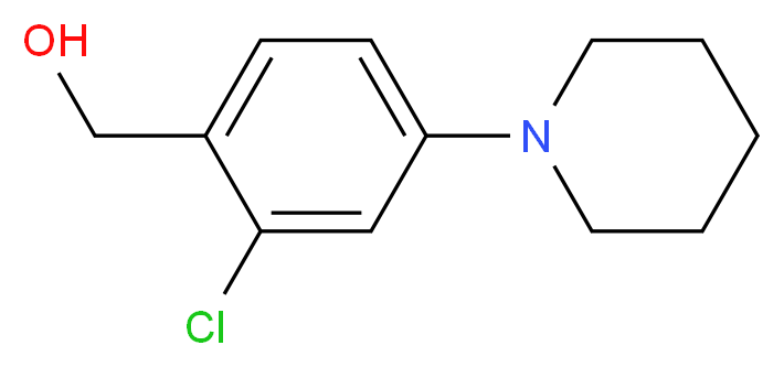 (2-Chloro-4-piperidinophenyl)methanol_分子结构_CAS_)