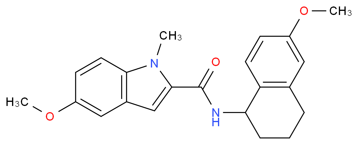 5-methoxy-N-(6-methoxy-1,2,3,4-tetrahydro-1-naphthalenyl)-1-methyl-1H-indole-2-carboxamide_分子结构_CAS_)