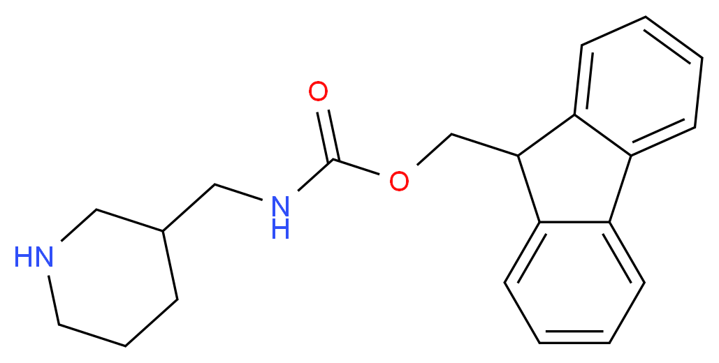 9H-fluoren-9-ylmethyl N-(piperidin-3-ylmethyl)carbamate_分子结构_CAS_672310-14-4