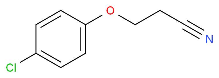 3-(4-氯苯氧基)丙腈_分子结构_CAS_46125-42-2)