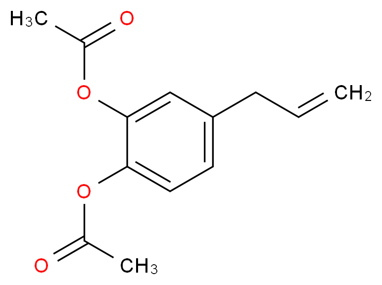 Allylpyrocatechol 3,4-diacetate_分子结构_CAS_13620-82-1)