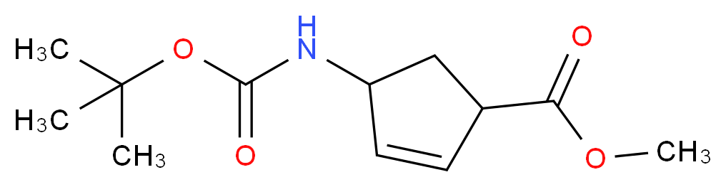 methyl 4-{[(tert-butoxy)carbonyl]amino}cyclopent-2-ene-1-carboxylate_分子结构_CAS_168683-02-1