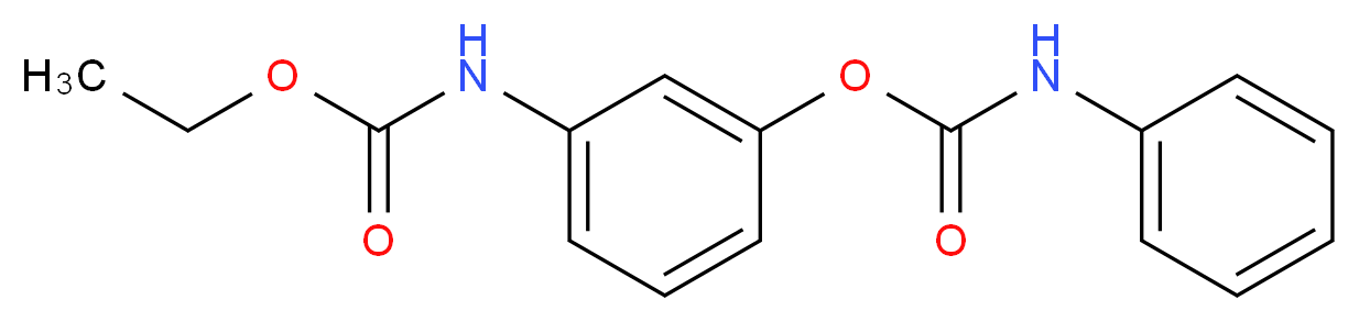 3-[(ethoxycarbonyl)amino]phenyl N-phenylcarbamate_分子结构_CAS_13684-56-5