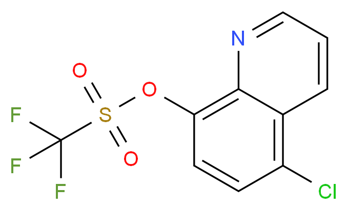 5-氯-8-喹啉三氟甲磺酸酯_分子结构_CAS_157437-38-2)