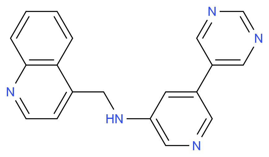 3-(4-Methylquinolinylamino)-5-(3-pyrimidinyl)pyridine_分子结构_CAS_1076198-59-8)