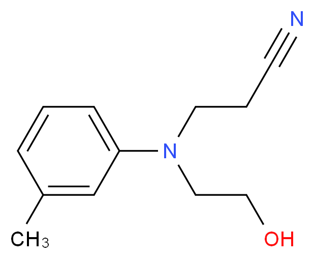 3-[(2-hydroxyethyl)(3-methylphenyl)amino]propanenitrile_分子结构_CAS_119-95-9