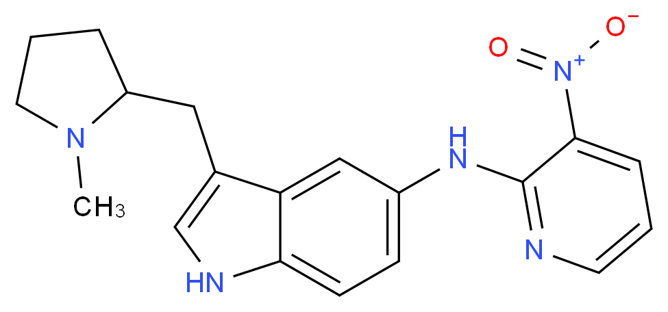 3-[(1-methylpyrrolidin-2-yl)methyl]-N-(3-nitropyridin-2-yl)-1H-indol-5-amine_分子结构_CAS_151272-90-1