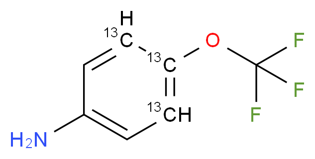 4-(三氟甲氧基)苯胺-3,4,5-13C3_分子结构_CAS_1173022-26-8)