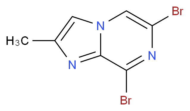 6,8-dibromo-2-methylimidazo[1,2-a]pyrazine_分子结构_CAS_1208082-91-0