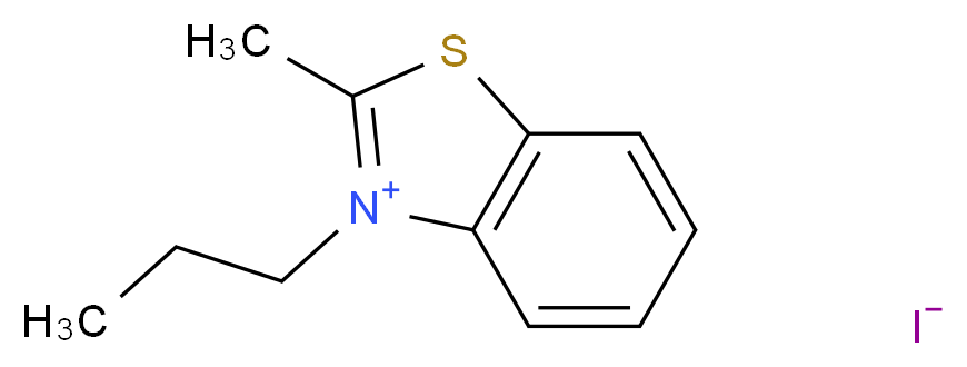 2-Methyl-3-propylbenzothiazolium iodide_分子结构_CAS_60126-29-6)