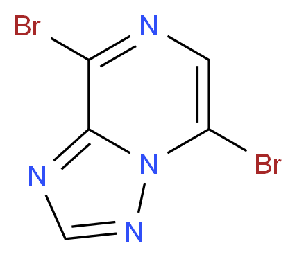 5,8-dibromo-[1,2,4]triazolo[1,5-a]pyrazine_分子结构_CAS_959755-46-5