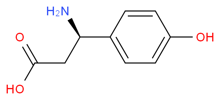 (3R)-3-amino-3-(4-hydroxyphenyl)propanoic acid_分子结构_CAS_73025-68-0