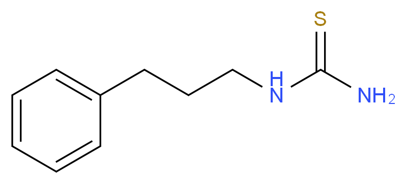 1-(3-Phenylpropyl)-2-thiourea_分子结构_CAS_93168-20-8)