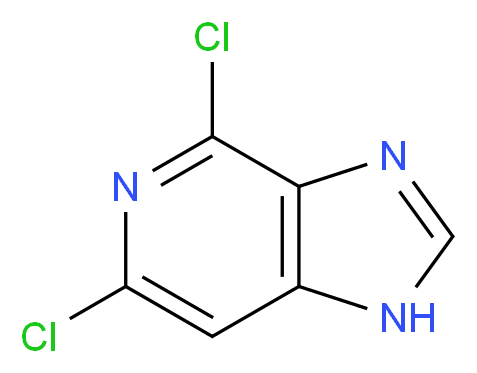 4,6-dichloro-1H-imidazo[4,5-c]pyridine_分子结构_CAS_2589-12-0