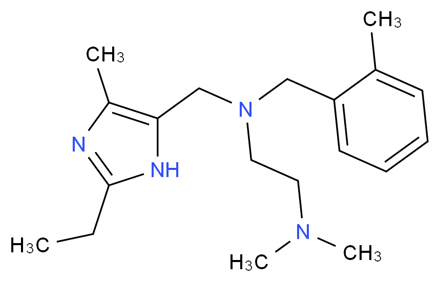 N-[(2-ethyl-4-methyl-1H-imidazol-5-yl)methyl]-N',N'-dimethyl-N-(2-methylbenzyl)ethane-1,2-diamine_分子结构_CAS_)