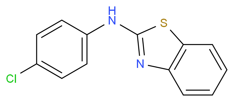 N-(4-chlorophenyl)-1,3-benzothiazol-2-amine_分子结构_CAS_6276-78-4