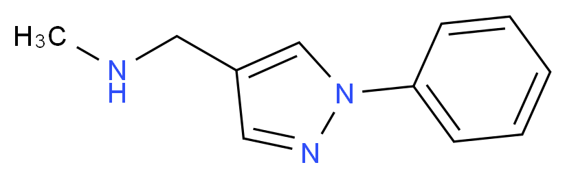 methyl[(1-phenyl-1H-pyrazol-4-yl)methyl]amine_分子结构_CAS_868552-05-0