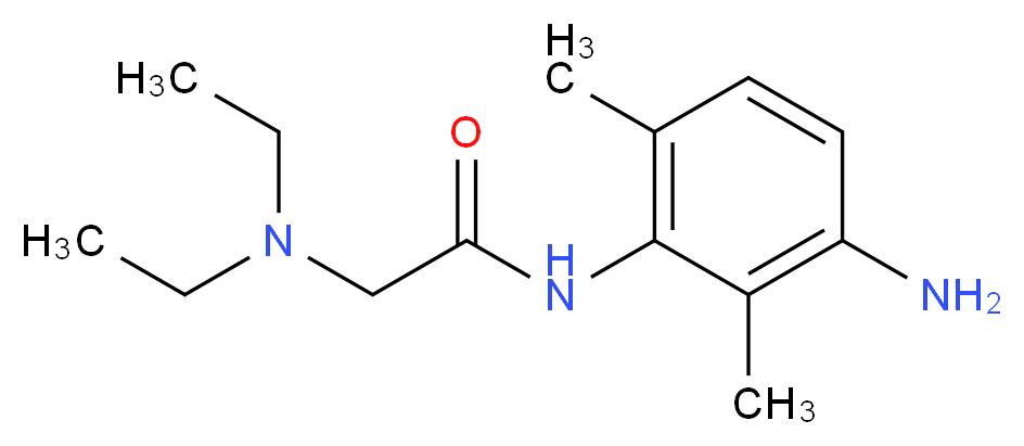 N-(3-amino-2,6-dimethylphenyl)-2-(diethylamino)acetamide_分子结构_CAS_39942-50-2