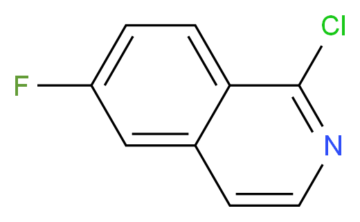 1-chloro-6-fluoroisoquinoline_分子结构_CAS_214045-86-0