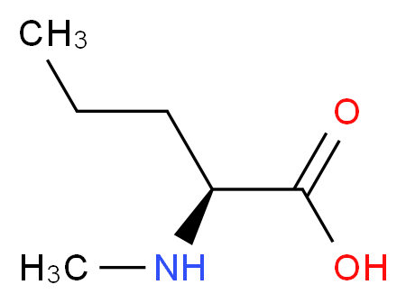 (2S)-2-(methylamino)pentanoic acid_分子结构_CAS_19653-78-2