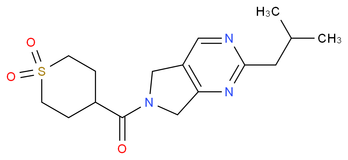 6-[(1,1-dioxidotetrahydro-2H-thiopyran-4-yl)carbonyl]-2-isobutyl-6,7-dihydro-5H-pyrrolo[3,4-d]pyrimidine_分子结构_CAS_)