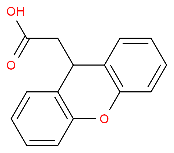 2-(9H-xanthen-9-yl)acetic acid_分子结构_CAS_1217-58-9