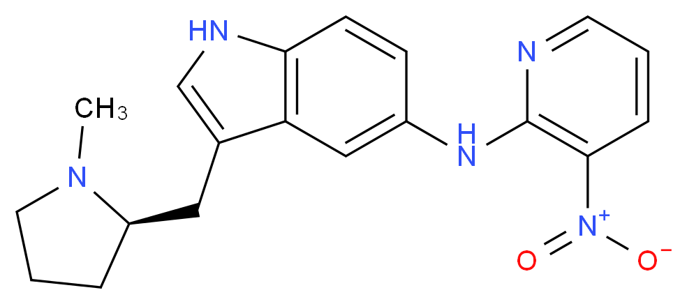 3-{[(2R)-1-methylpyrrolidin-2-yl]methyl}-N-(3-nitropyridin-2-yl)-1H-indol-5-amine_分子结构_CAS_151272-90-1