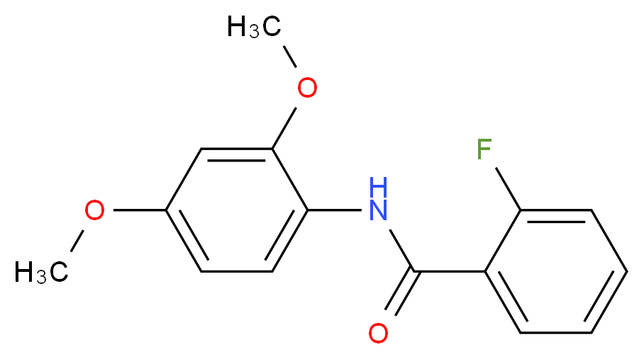 N-(2,4-dimethoxyphenyl)-2-fluorobenzamide_分子结构_CAS_349128-46-7