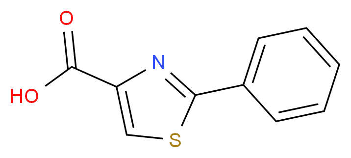 2-Phenyl-1,3-thiazole-4-carboxylic acid_分子结构_CAS_7113-10-2)