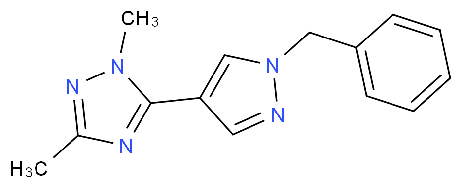5-(1-benzyl-1H-pyrazol-4-yl)-1,3-dimethyl-1H-1,2,4-triazole_分子结构_CAS_)