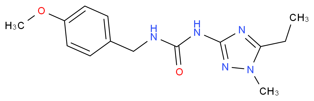 N-(5-ethyl-1-methyl-1H-1,2,4-triazol-3-yl)-N'-(4-methoxybenzyl)urea_分子结构_CAS_)