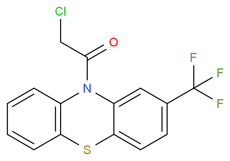 2-chloro-1-(2-(trifluoromethyl)-10H-phenothiazin-10-yl)ethanone_分子结构_CAS_)