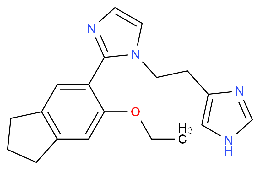 2-(6-ethoxy-2,3-dihydro-1H-inden-5-yl)-1-[2-(1H-imidazol-4-yl)ethyl]-1H-imidazole_分子结构_CAS_)
