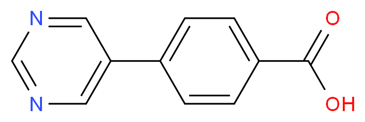 4-(pyrimidin-5-yl)benzoic acid_分子结构_CAS_216959-91-0