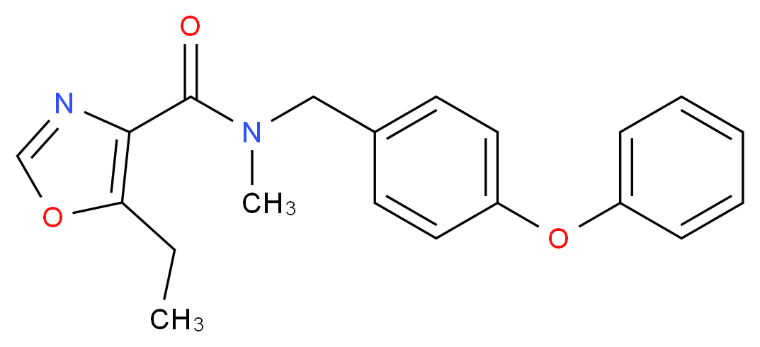 5-ethyl-N-methyl-N-(4-phenoxybenzyl)-1,3-oxazole-4-carboxamide_分子结构_CAS_)