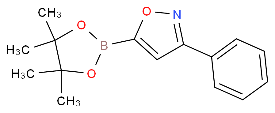 3-phenyl-5-(tetramethyl-1,3,2-dioxaborolan-2-yl)-1,2-oxazole_分子结构_CAS_374715-22-7