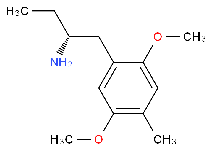 (2R)-1-(2,5-dimethoxy-4-methylphenyl)butan-2-amine_分子结构_CAS_52842-59-8