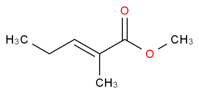 反-2-甲基-2-戊烯酸甲酯_分子结构_CAS_1567-14-2)